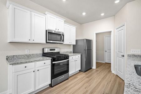 This chef-ready kitchen has Stainless Steel appliances which are all included!