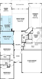 The Blakemore II floor plan by K. Hovnanian Homes. 1st Floor Shown. *Prices, plans, dimensions, features, specifications, materials, and availability of homes or communities are subject to change without notice or obligation.