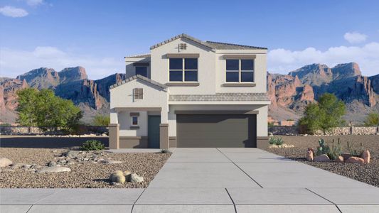 New construction Single-Family house 5316 E Umber Rd, San Tan Valley, AZ 85143 Fuji- photo 0