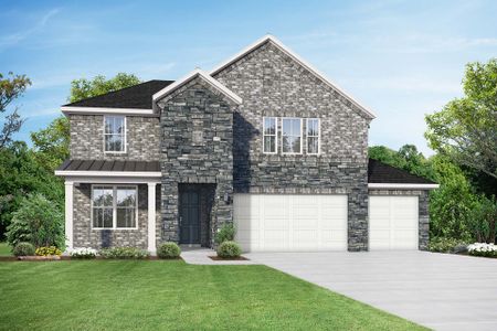 New construction Single-Family house The Sequoia A with 3-Car Garage, 5002 Mesa Cove Drive, Katy, TX 77493 - photo