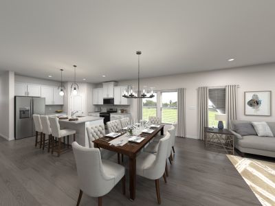 The open-concept floorplan allows for easy entertaining.