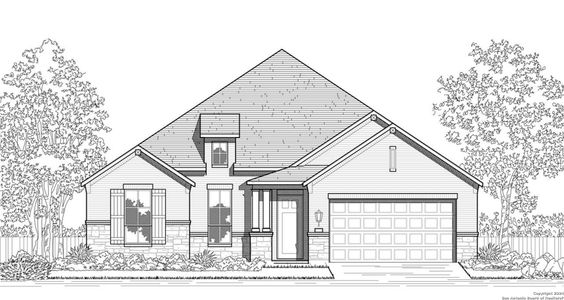 New construction Single-Family house 203 Paint Creek, Boerne, TX 78006 Canterbury Plan- photo