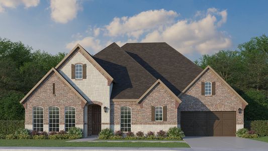 Plan 854 Elevation A with Stone