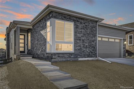 New construction Single-Family house 7134 Canyon Sky Trail, Castle Pines, CO 80108 4084 Legends Exterior Modern Prairie- photo 1 1
