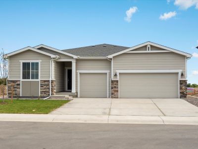 The Granby floorplan exterior image taken at a Meritage Homes community in Northern Colorado.