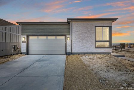 New construction Single-Family house 7120 Canyon Sky Trail, Castle Pines, CO 80108 4084 Legends Exterior Modern Prairie- photo 0