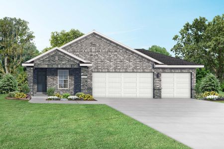 New construction Single-Family house The Riviera A with 3-Car Garage, 10006 Whitney Reach Dr, Rosharon, TX 77583 - photo