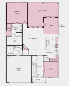 Structural options added include: study, lifestyle space including covered patio, extended dining area, and Owner's Suite.