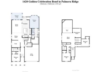 New construction Single-Family house 1420 Golden Celebration Bnd, Leander, TX 78641 Waverley Plan- photo