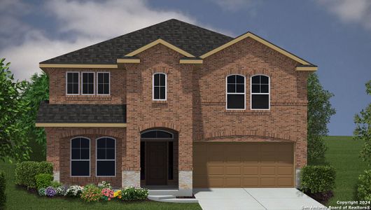 New construction Single-Family house 29561 Sierra Copper, Bulverde, TX 78163 The Spicewood- photo 0
