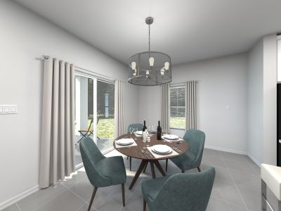 Virtual rendering of dining room in Enzo floorplan
