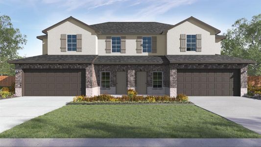 New construction Single-Family house 14808 Perlino Way, Unit A, Manor, TX 78653 The Mesquite- photo 0