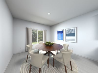 Dining area of the Oakhurst floorplan.