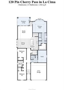 New construction Single-Family house 120 Pin Cherry Pass, San Marcos, TX 78666 Bentley Plan- photo