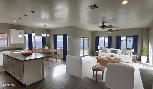Livingroom-Kitchen Virtual Staging