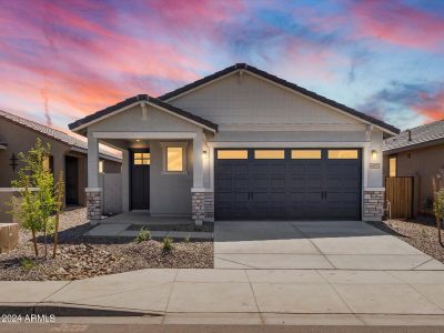 New construction Single-Family house 40115 W Wade Drive, Maricopa, AZ 85138 Olive- photo 0