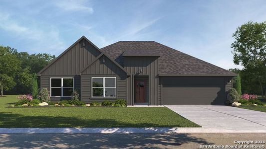 New construction Single-Family house 29021 Rock Canyon, Bulverde, TX 78163 Holden - photo 0