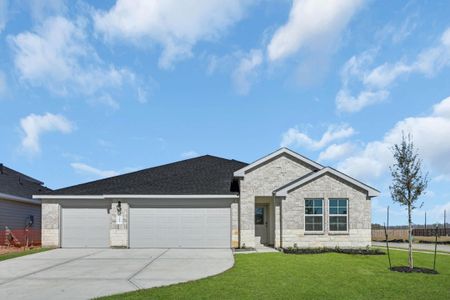 New construction Single-Family house 31502 Corsham Cove Ct, Fulshear, TX 77441 Courtland-Plan 2297- photo 0
