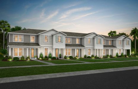 New construction Townhouse house Foxtail Exterior Unit, 6456 Mossy Wood Avenue, Orlando, FL 32829 - photo