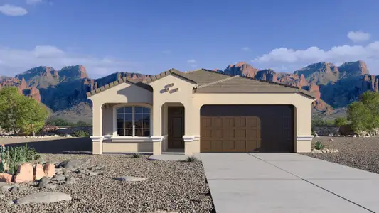 New construction Single-Family house 36100 W San Ildefanso Ave, Maricopa, AZ 85138 Mockingbird- photo 0