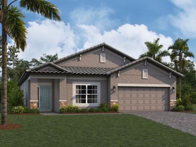 New construction Single-Family house 1673 Suttonset Trail, Zephyrhills, FL 33541 Newport II- photo 0