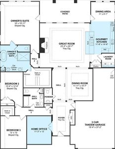 The Samuel floor plan by K. Hovnanian® Homes. 1st Floor shown. *Prices, plans, dimensions, features, specifications, materials, and availability of homes or communities are subject to change without notice or obligation.