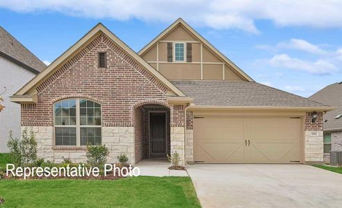 New construction Single-Family house 349 Corral Acres Way, Fort Worth, TX 76120 Premier Series - Mahogany- photo 0