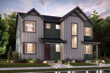 The Westport | Residence 202 Elevation A (R) at Paired Homes Collection