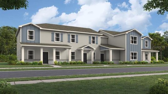 New construction Townhouse house 1963 Stake Out Way, Apopka, FL 32703 Wilshire- photo 0