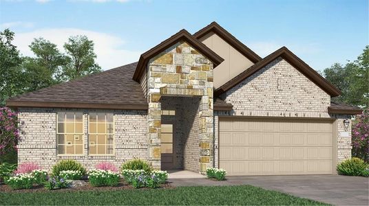 New construction Single-Family house 23405 Sentosa Bluff Court, New Caney, TX 77357 Brenham II- photo 0