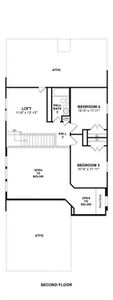 The Rochester floor plan by K. Hovnanian® Homes. 2nd Floor shown. *Prices, plans, dimensions, features, specifications, materials, and availability of homes or communities are subject to change without notice or obligation.