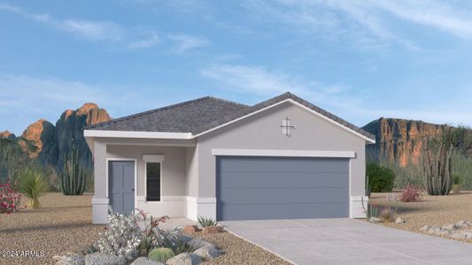 New construction Single-Family house 35672 W San Ildefanso Avenue, Maricopa, AZ 85138 Caroline- photo 0
