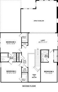 The El Paso floor plan by K. Hovnanian Homes. 2nd Floor Shown. *Prices, plans, dimensions, features, specifications, materials, and availability of homes or communities are subject to change without notice or obligation.