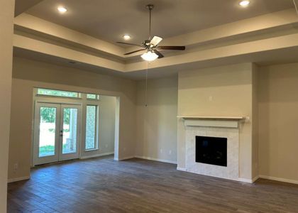 Cozy fireplace in great room