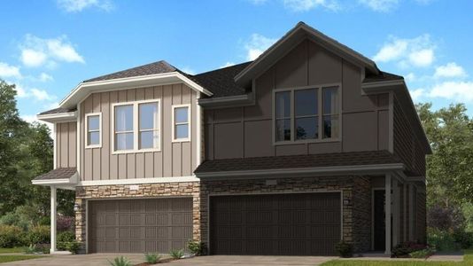 New construction Townhouse house 12727 Dog Canyon Trail, Cypress, TX 77433 Patton II- photo 0