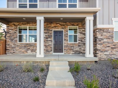 The Breckenridge floorplan exterior image taken at a Meritage Homes community in Berthoud, CO.