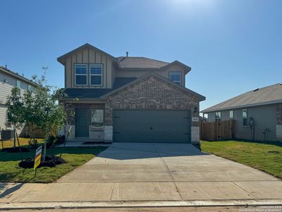 New construction Single-Family house 15615 Mint Patch Meadow, Von Ormy, TX 78073 Jasmine- photo 0 0