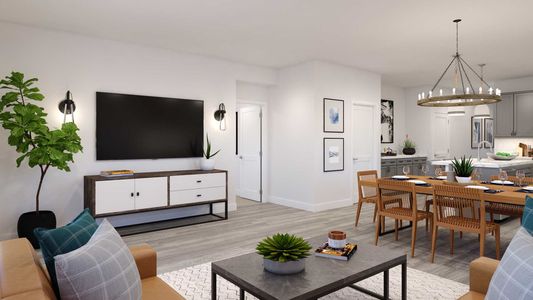 Living Room to Dining Room | Cottonwood | Sunrise - Canyon Series | Surprise, AZ | Landsea Homes
