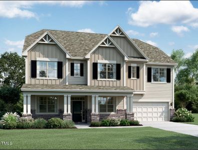 New construction Single-Family house 3043 Cave Junction Station, New Hill, NC 27562 Deerfield - Premier Collection- photo 0