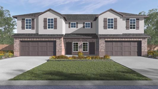 New construction Townhouse house 18405 Cremello Dr, Unit A, Manor, TX 78653 The Cypress- photo 0
