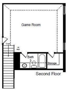 D.R. Horton's Aledo floorplan, 2nd floor - All Home and community information, including pricing, included features, terms, availability and amenities, are subject to change at any time without notice or obligation. All Drawings, pictures, photographs, video, square footages, floor plans, elevations, features, colors and sizes are approximate for illustration purposes only and will vary from the homes as built.