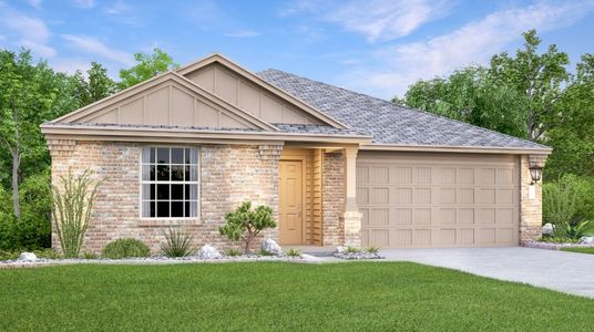 New construction Single-Family house 241 Lone Cedar Road, Marble Falls, TX 78654 Catesby- photo 0
