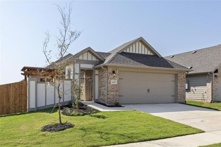 New construction Single-Family house 1649 Edgeway Drive, Aubrey, TX 76227 Harwood- photo 0