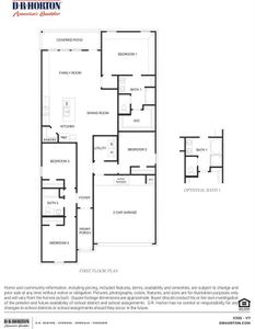 The Easton Floor Plan by D.R. Horton!