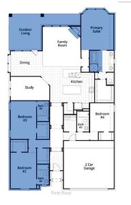 New construction Single-Family house 7622 Zinnia Blossom Lane, Katy, TX 77493 Brentwood Plan- photo 2 2