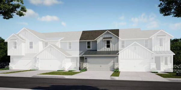 New construction Townhouse house 2559 Jack Nora Way, Round Rock, TX 78665 Ellie Plan- photo 0
