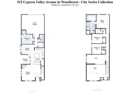 New construction Condo/Apt house 515 Cypress Valley Avenue, Montgomery, TX 77316 Dorset Plan- photo 2 2