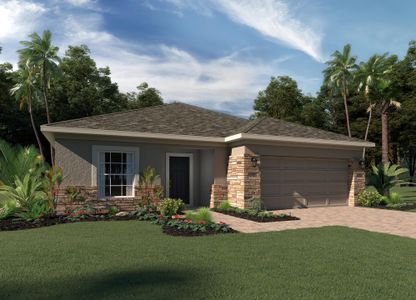 Elevation 1 with Optional Stone - Miles by Landsea Homes