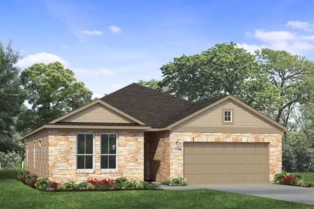 New construction Single-Family house 2436 Ambling Trl, Georgetown, TX 78628 Oaks 1551- photo 0