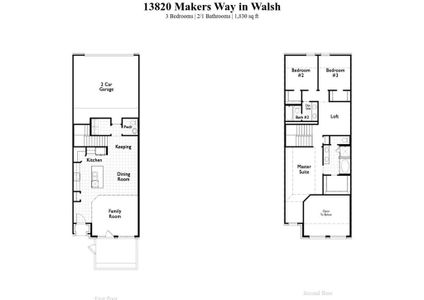 New construction Townhouse house 13820 Makers Way, Aledo, TX 76008 Berkley Plan- photo 3